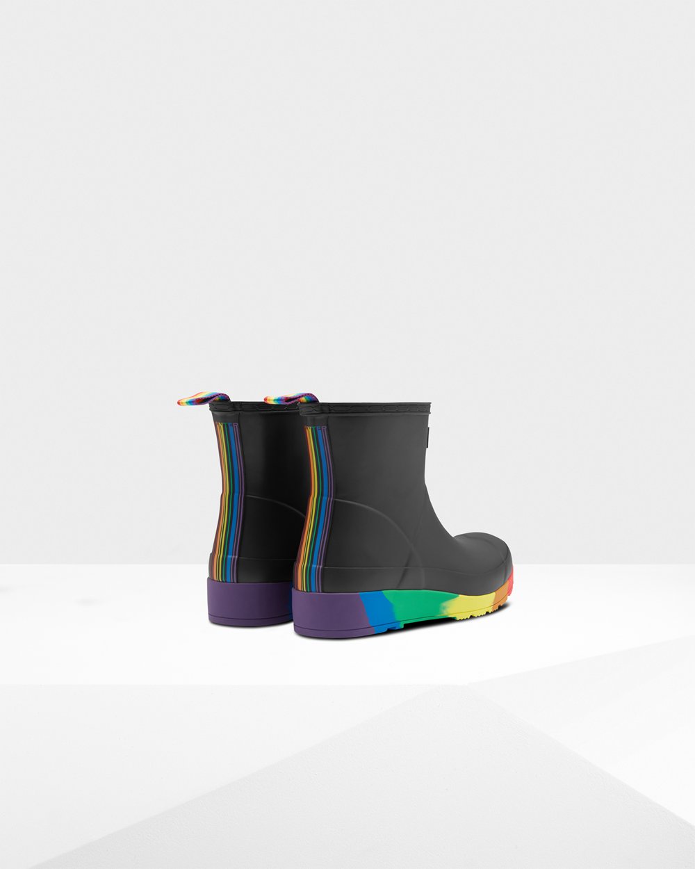 Hunter Mujer Original Pride Flatform Rain - Play Botas Negras - 357-KVWIFM